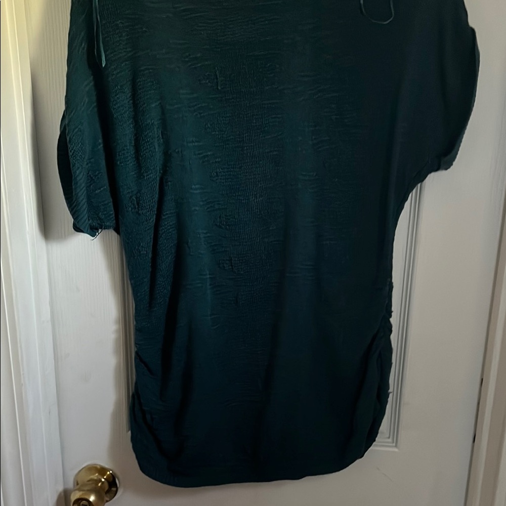 a.n.a Green Ruched Short Sleeve T-Shirt - Picture 8 of 10